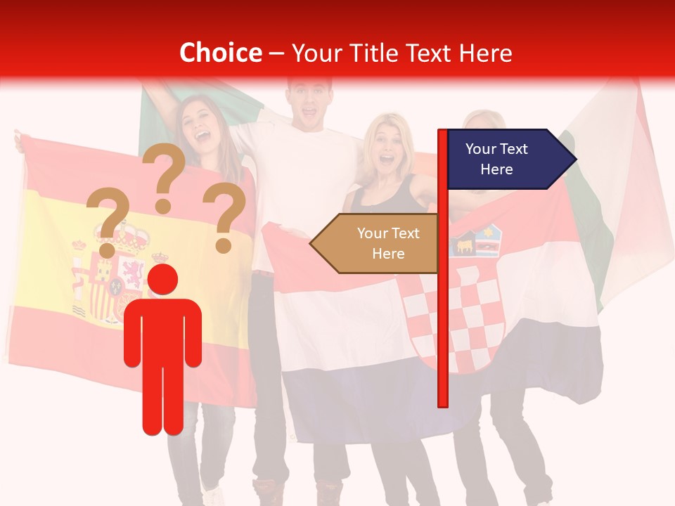 Fans Spain Women PowerPoint Template