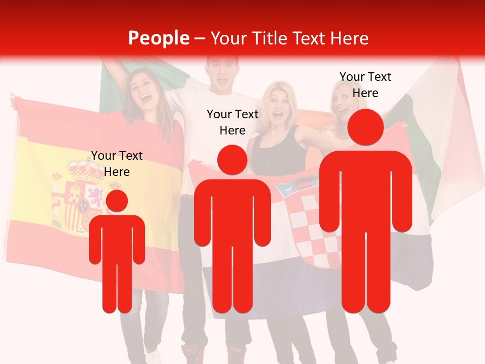 Fans Spain Women PowerPoint Template