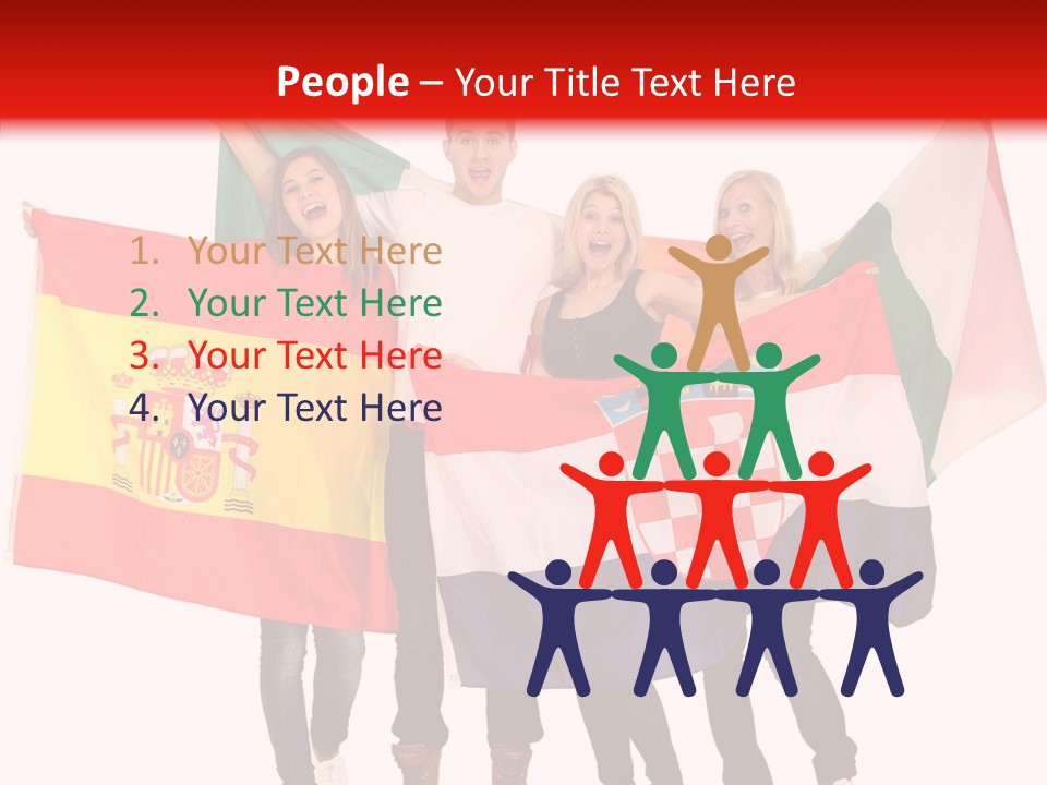 Fans Spain Women PowerPoint Template