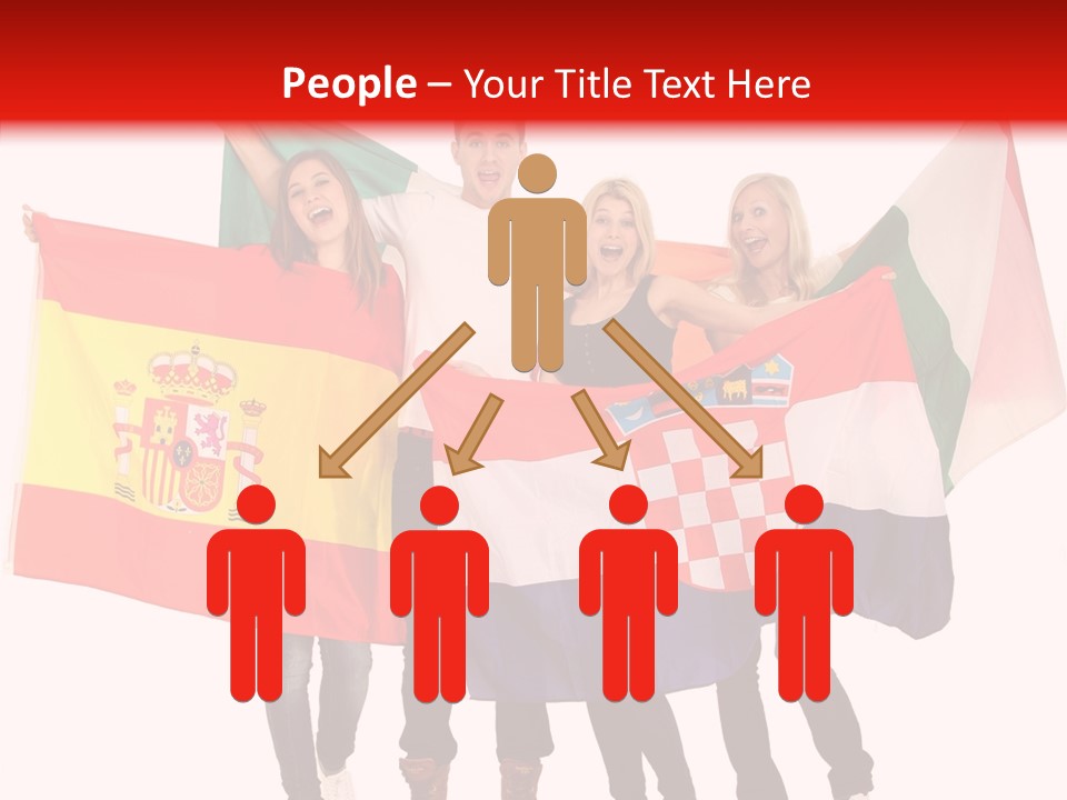 Fans Spain Women PowerPoint Template