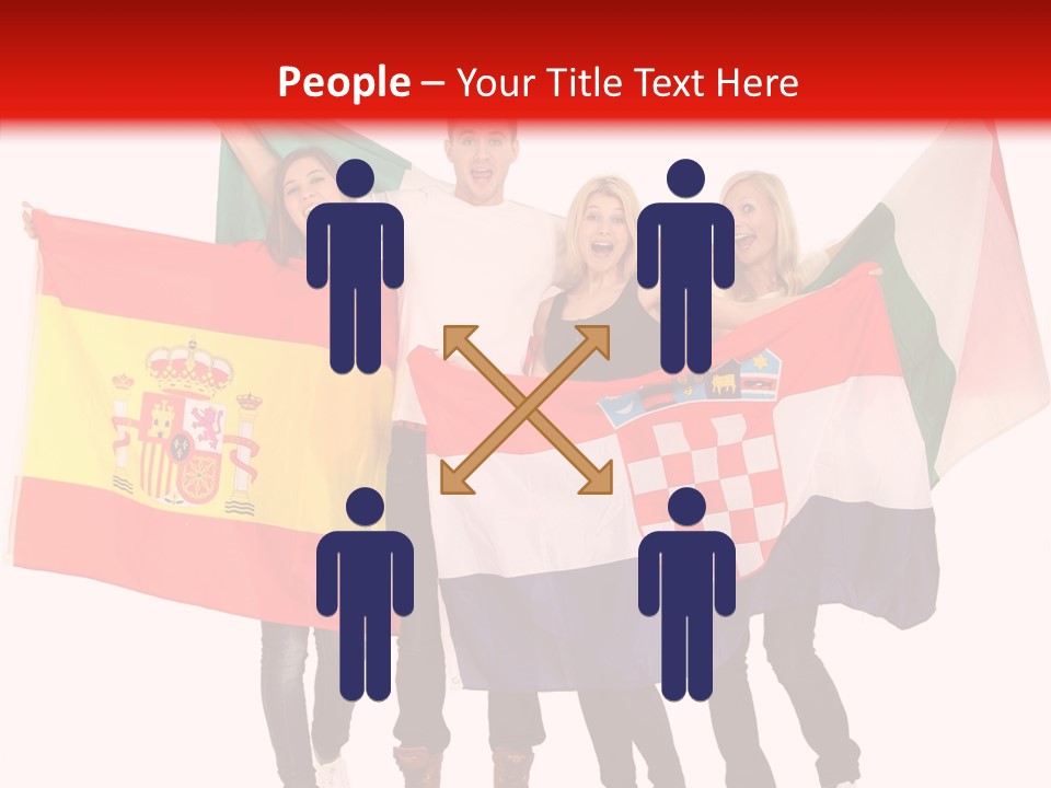 Fans Spain Women PowerPoint Template