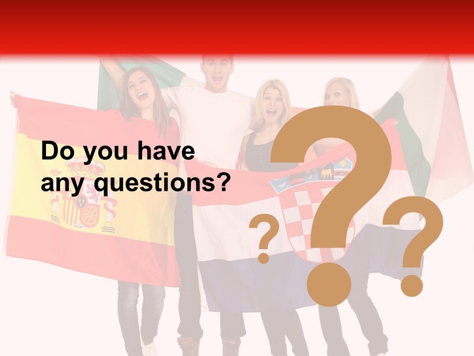 Fans Spain Women PowerPoint Template