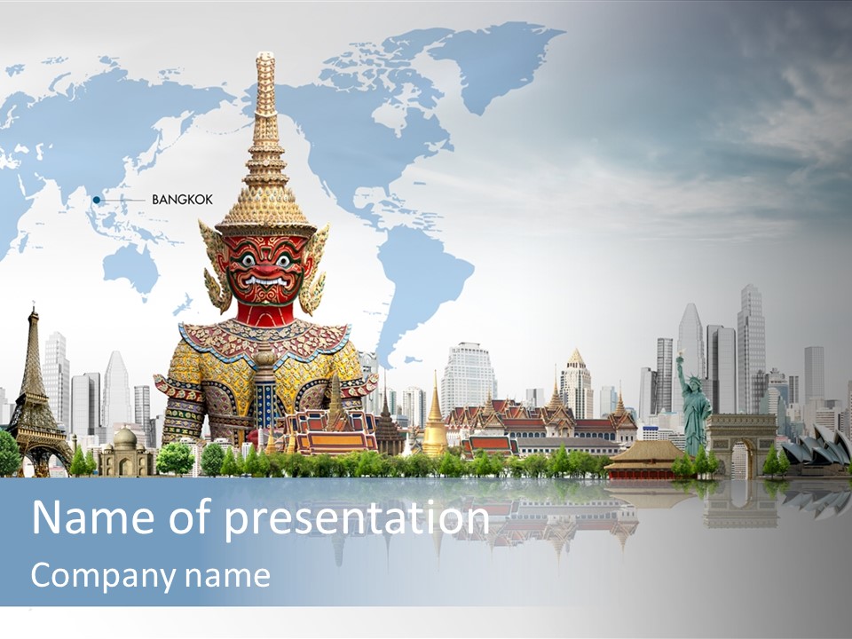 Pasture Landscape Thailand PowerPoint Template