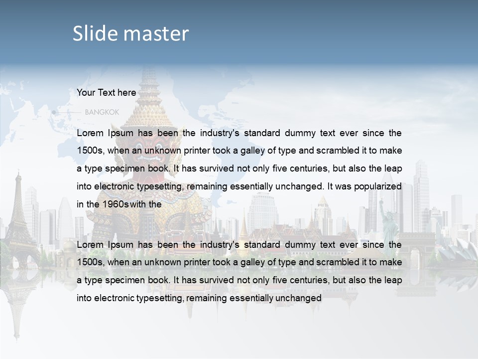 Pasture Landscape Thailand PowerPoint Template