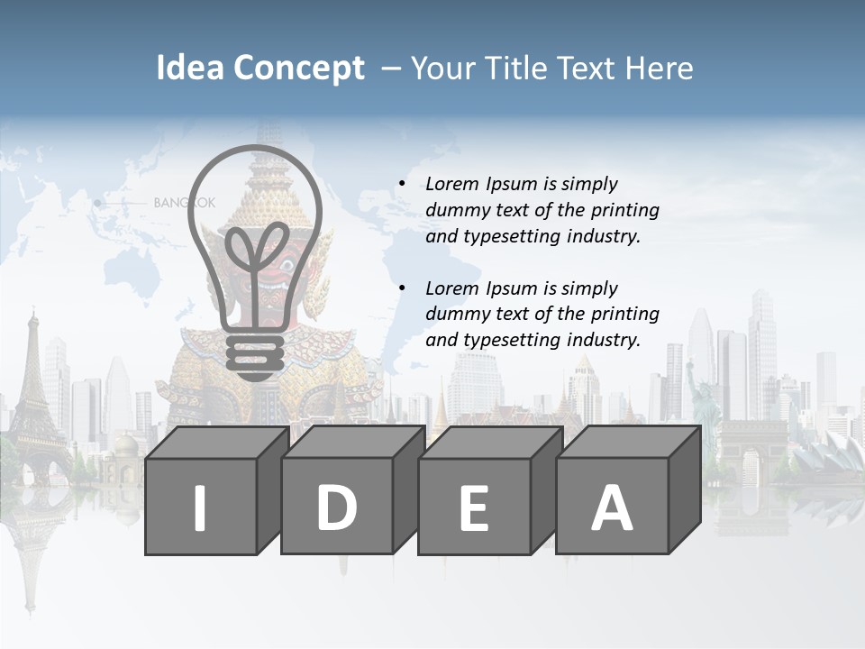 Pasture Landscape Thailand PowerPoint Template