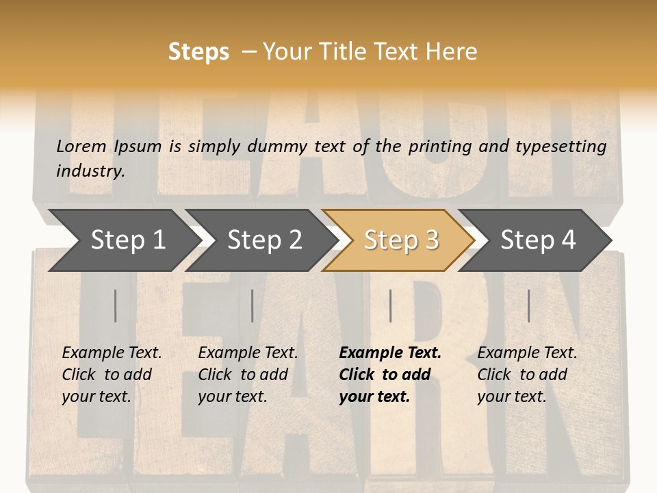 Text Antique Word PowerPoint Template