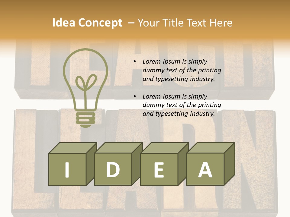 Text Antique Word PowerPoint Template