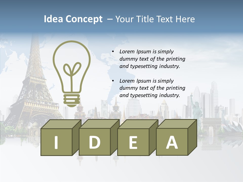 Tree Exterior Print PowerPoint Template