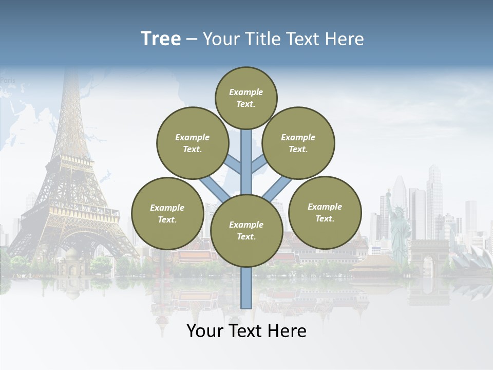 Tree Exterior Print PowerPoint Template