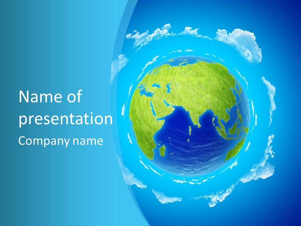 Part Worldmap West PowerPoint Template