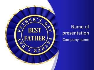 Holiday Dady Trophy PowerPoint Template