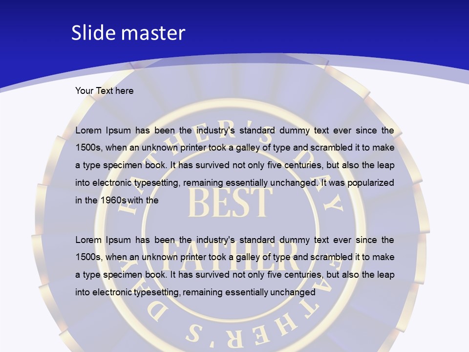 Holiday Dady Trophy PowerPoint Template