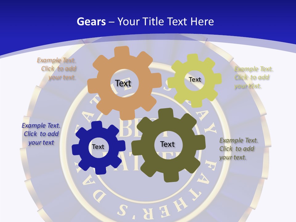 Holiday Dady Trophy PowerPoint Template