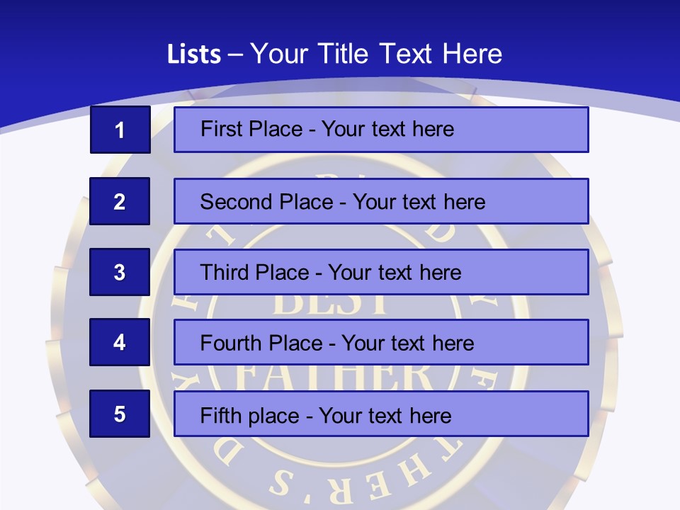 Holiday Dady Trophy PowerPoint Template