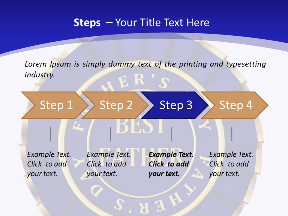 Holiday Dady Trophy PowerPoint Template
