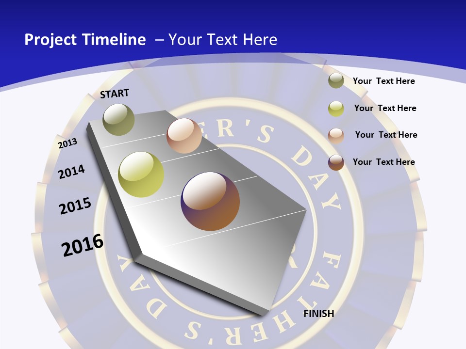 Holiday Dady Trophy PowerPoint Template