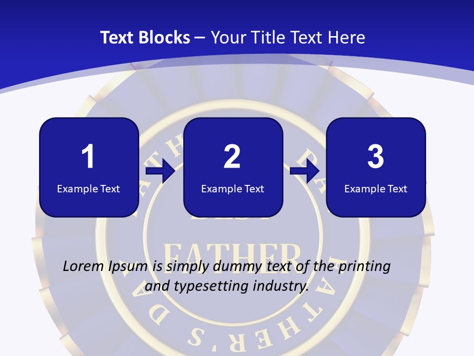 Holiday Dady Trophy PowerPoint Template