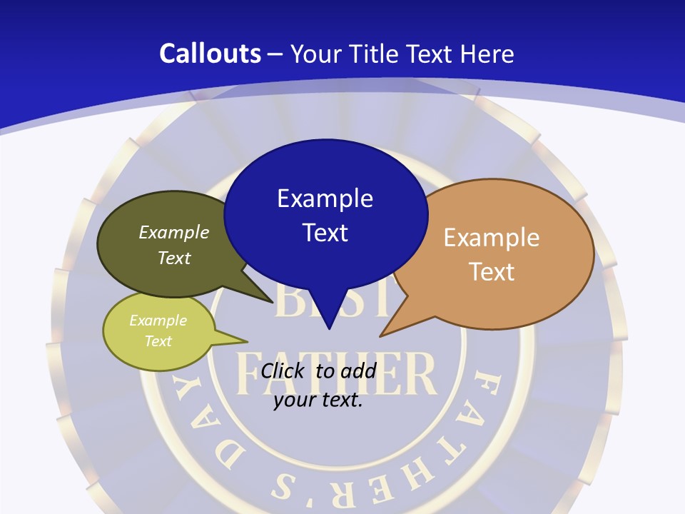 Holiday Dady Trophy PowerPoint Template