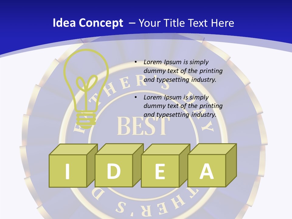 Holiday Dady Trophy PowerPoint Template