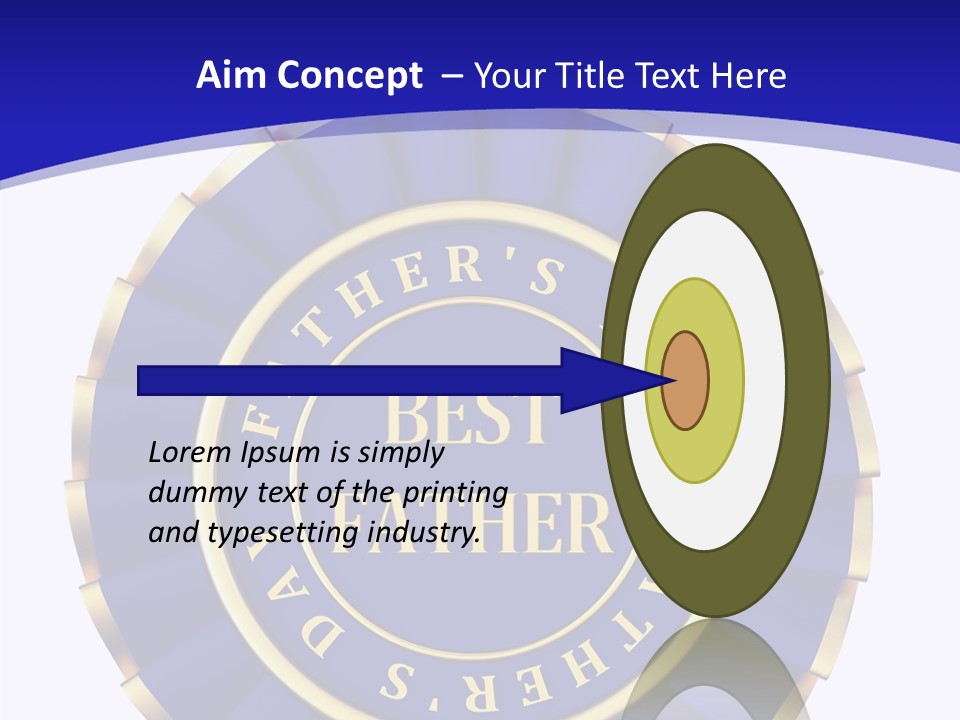 Holiday Dady Trophy PowerPoint Template