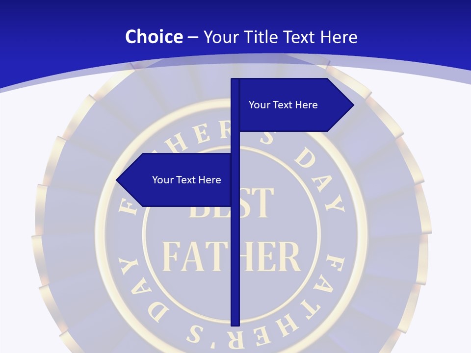 Holiday Dady Trophy PowerPoint Template