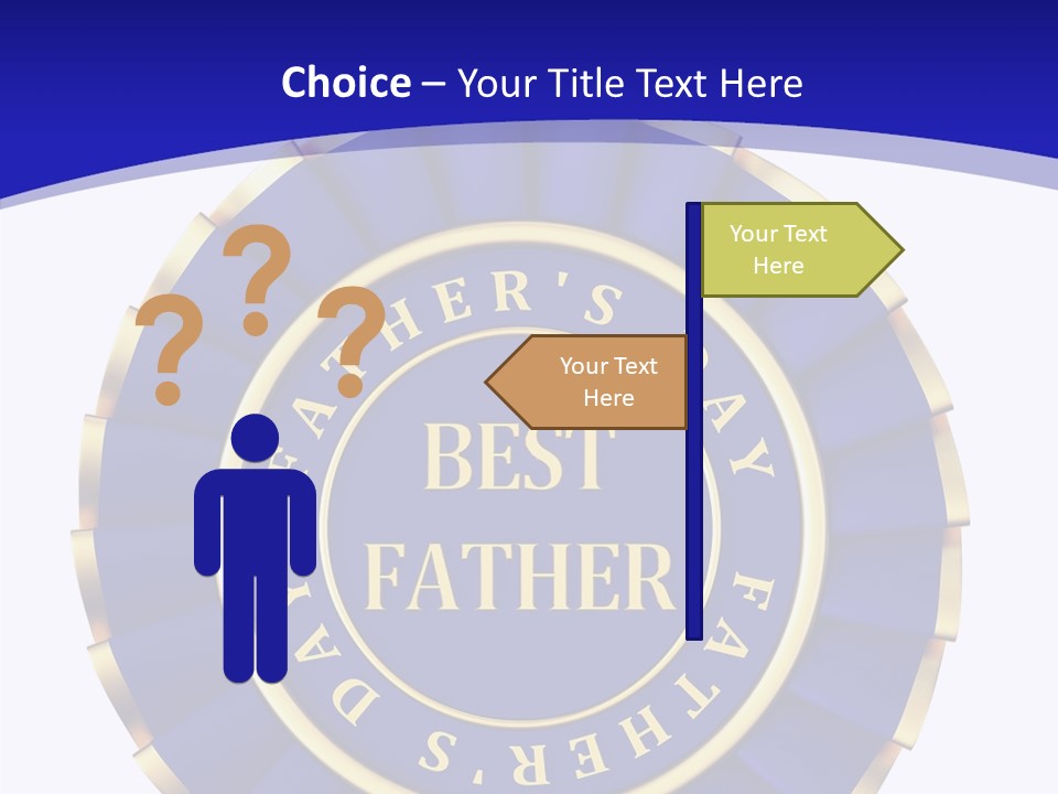 Holiday Dady Trophy PowerPoint Template