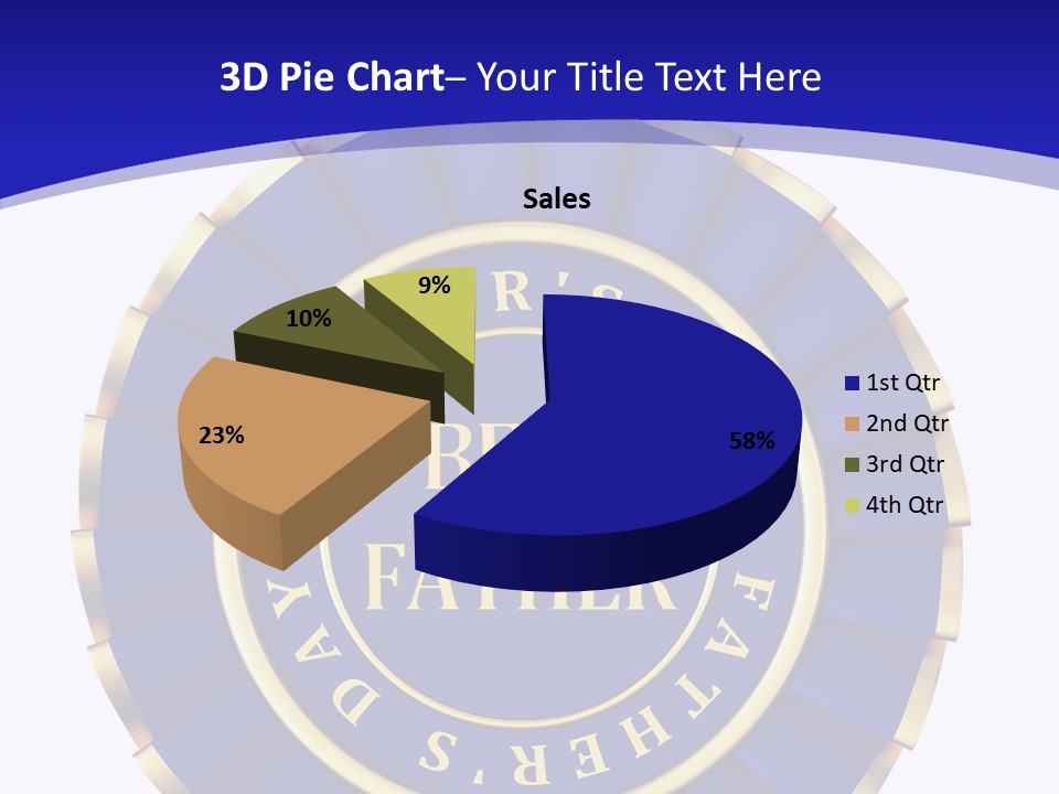 Holiday Dady Trophy PowerPoint Template