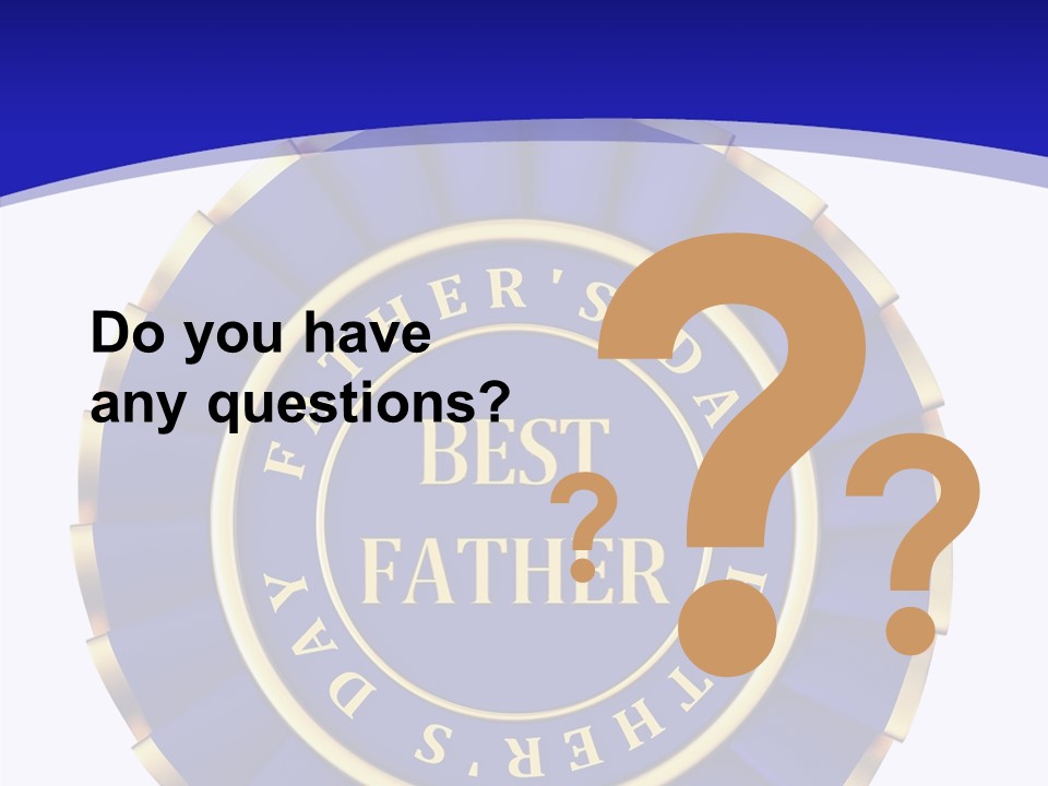 Holiday Dady Trophy PowerPoint Template