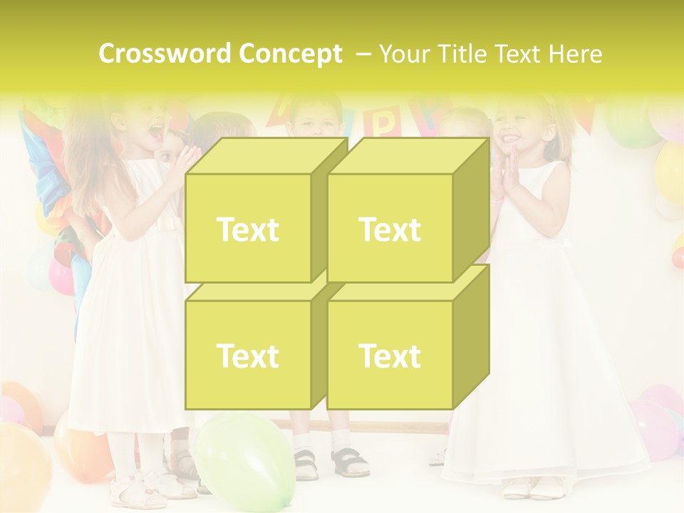 Cute Preschool Happiness PowerPoint Template