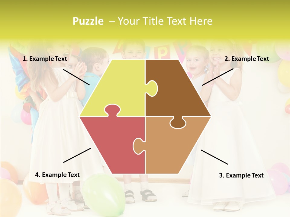 Cute Preschool Happiness PowerPoint Template