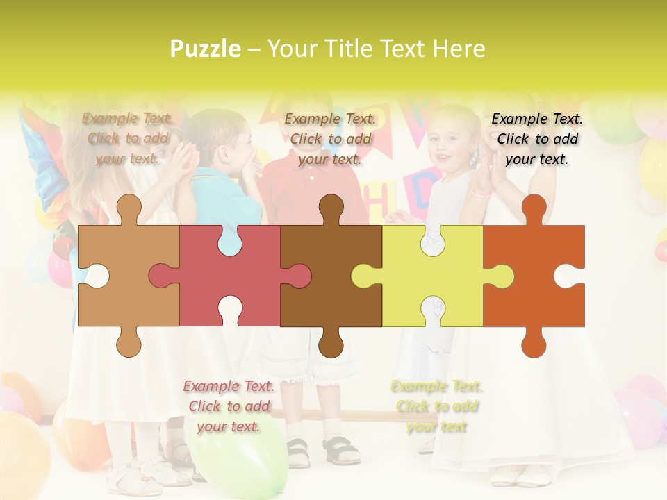 Cute Preschool Happiness PowerPoint Template