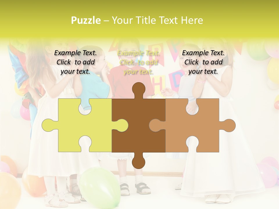 Cute Preschool Happiness PowerPoint Template