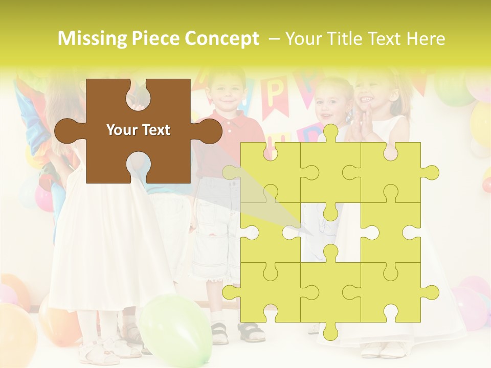 Cute Preschool Happiness PowerPoint Template