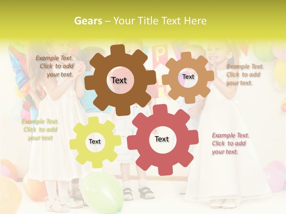 Cute Preschool Happiness PowerPoint Template