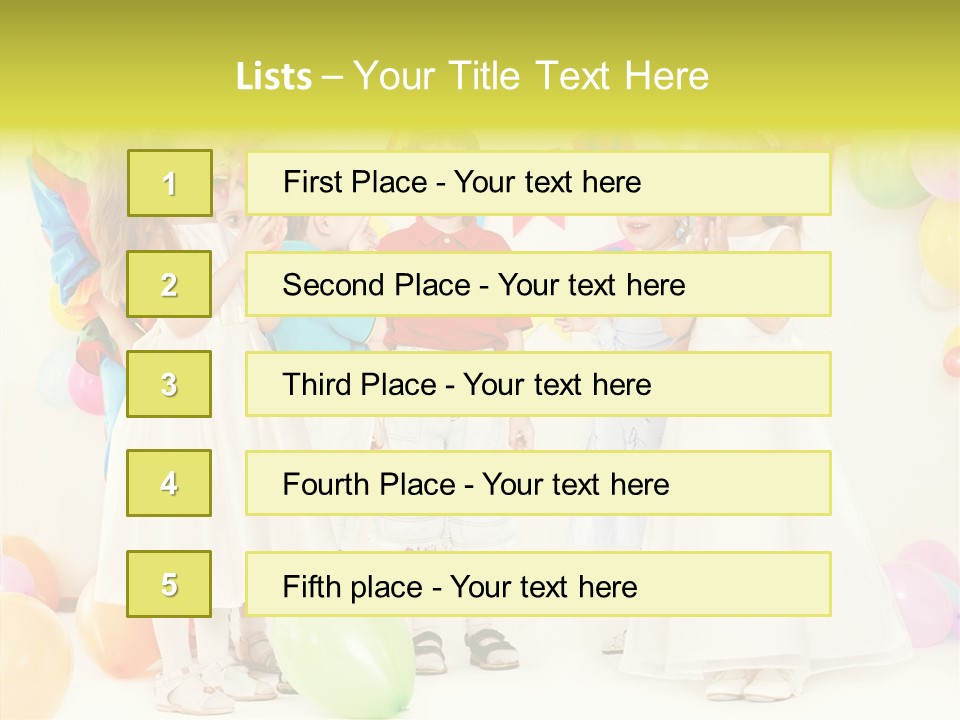 Cute Preschool Happiness PowerPoint Template