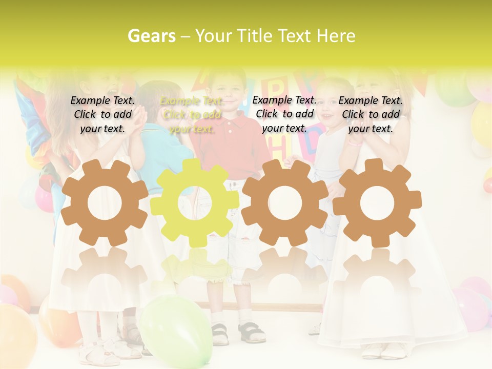 Cute Preschool Happiness PowerPoint Template