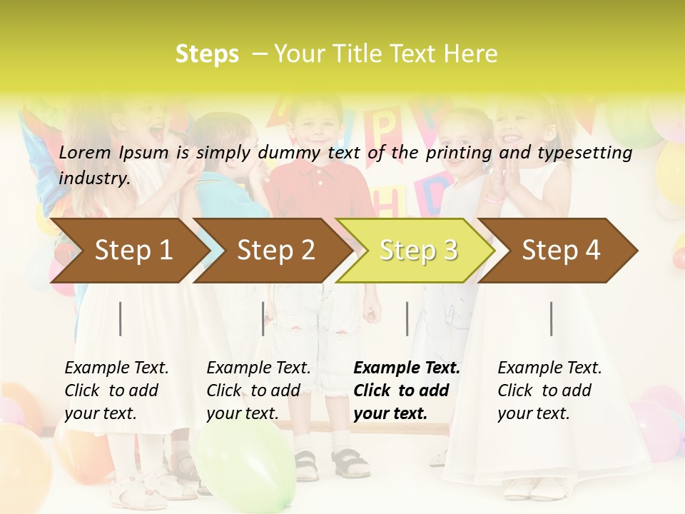 Cute Preschool Happiness PowerPoint Template