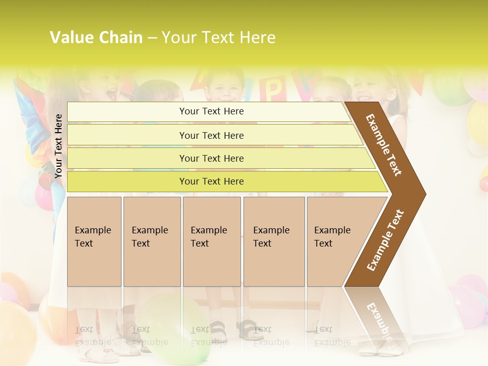 Cute Preschool Happiness PowerPoint Template