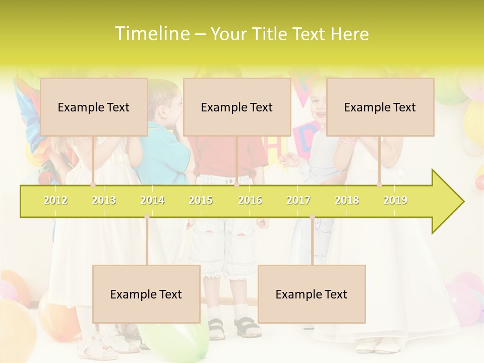 Cute Preschool Happiness PowerPoint Template
