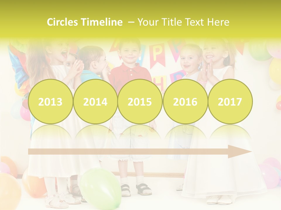 Cute Preschool Happiness PowerPoint Template