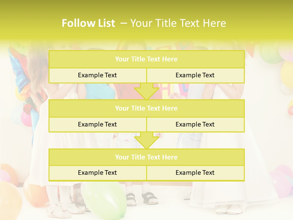 Cute Preschool Happiness PowerPoint Template