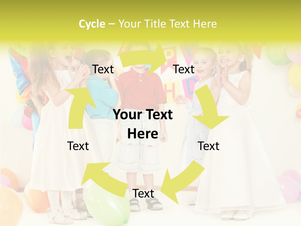 Cute Preschool Happiness PowerPoint Template