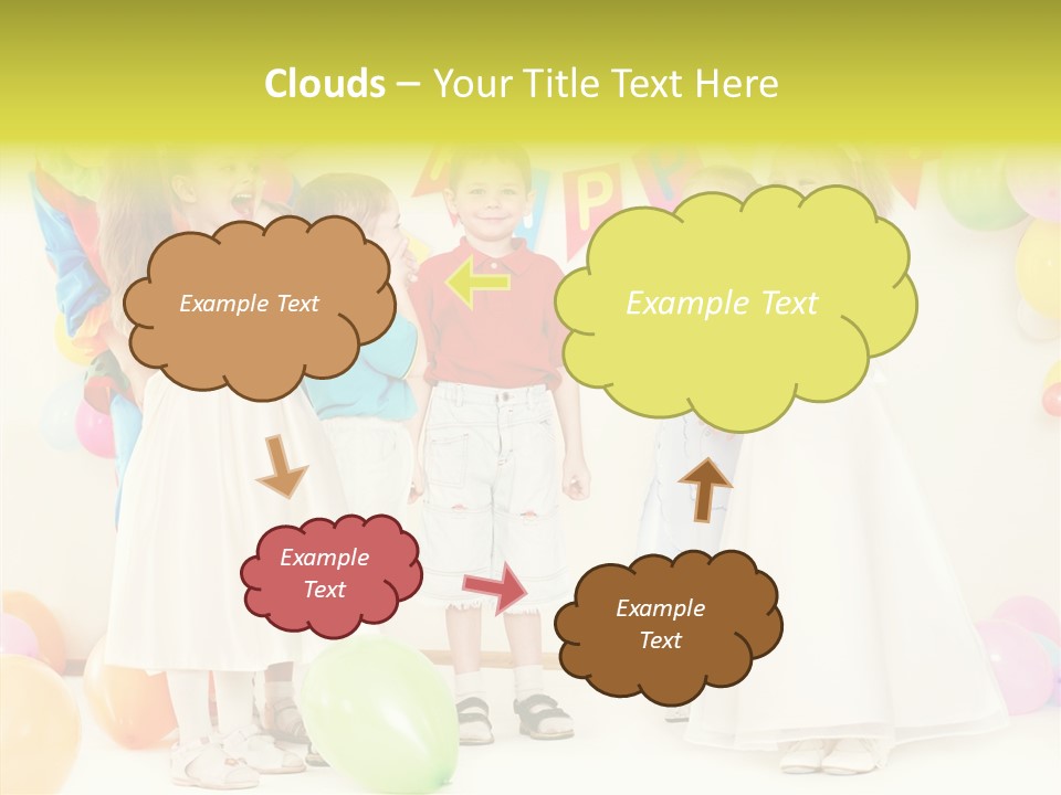 Cute Preschool Happiness PowerPoint Template