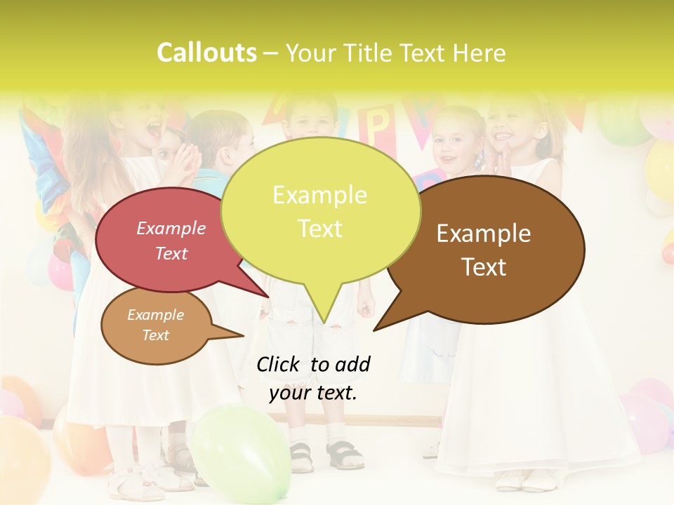 Cute Preschool Happiness PowerPoint Template