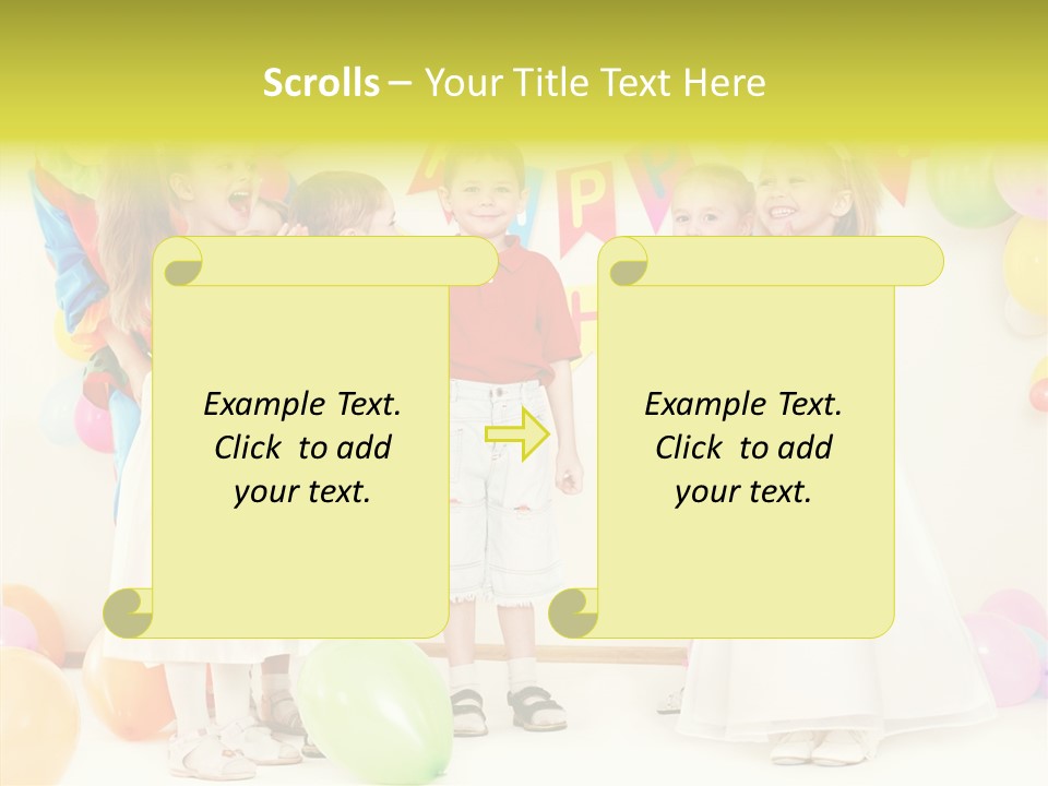 Cute Preschool Happiness PowerPoint Template