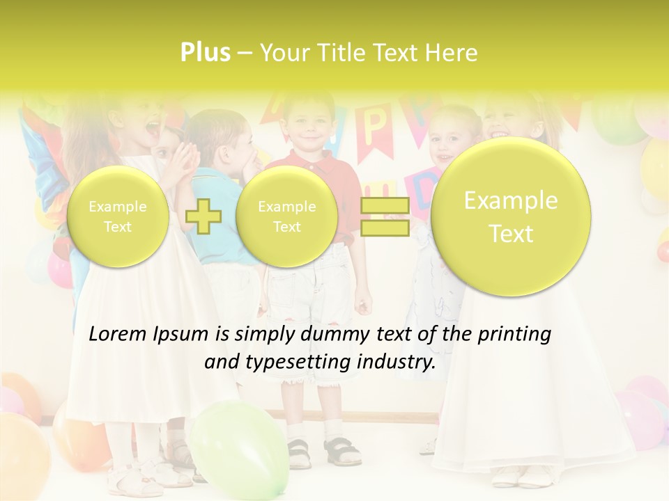 Cute Preschool Happiness PowerPoint Template