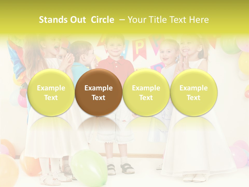 Cute Preschool Happiness PowerPoint Template