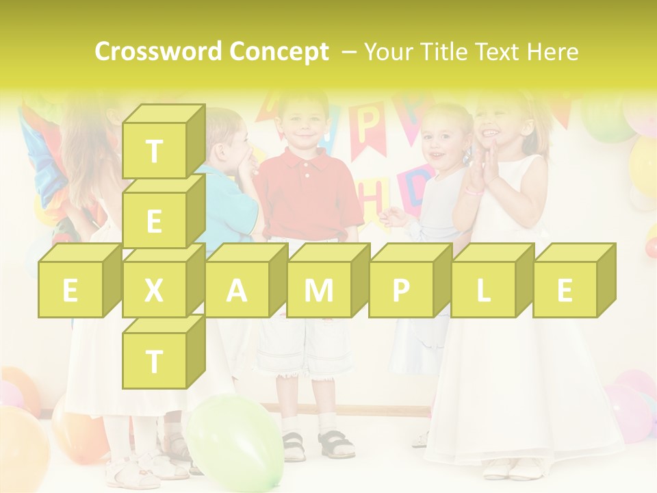 Cute Preschool Happiness PowerPoint Template