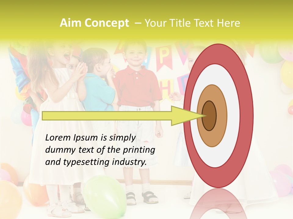 Cute Preschool Happiness PowerPoint Template