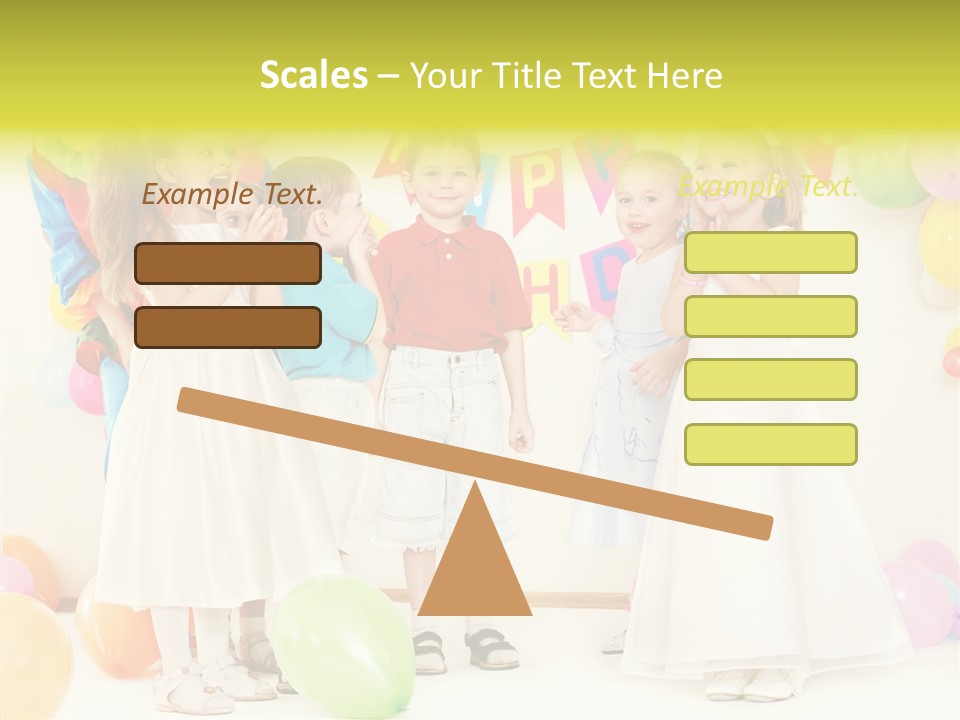 Cute Preschool Happiness PowerPoint Template